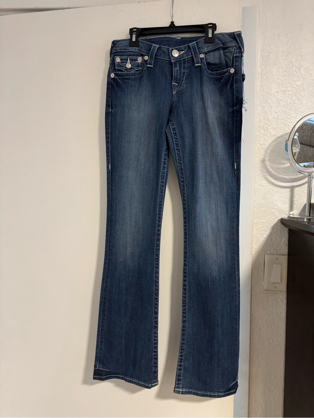 True Religion Women's Medium Blue Flare Jeans